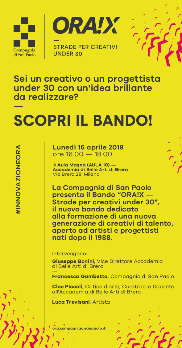 ORA!X – Strade per creativi under 30